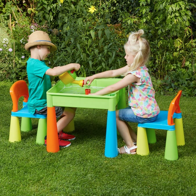 Liberty House Toys Kids 5-in-1 Activity Table and 2 Chairs Set