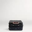 Salisburys Embossed Quilted Shell Suitcase - Black