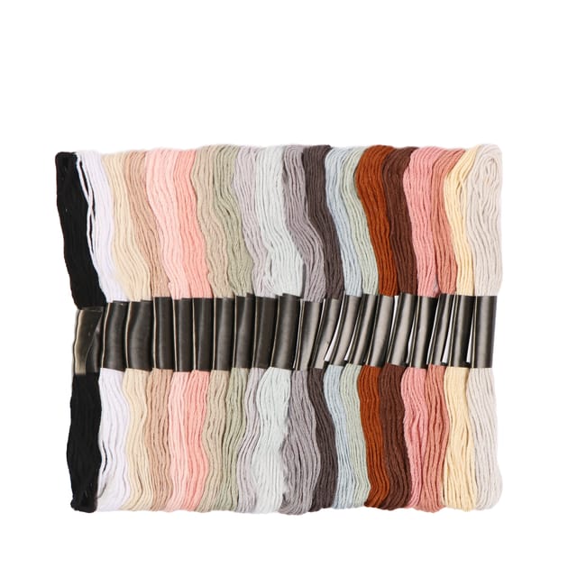 Love Thread Hand Made With Love Embroidery Threads 20 Pack - Neutrals | Home Bargains