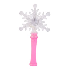 Let's Play Flashing LED Snowflake Wand - Pink