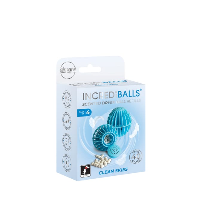Airpure IncredIBalls Scented Laundry Dryer Balls Refill Pack - Clean Skies