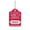 Sleigh Bells Naughty Or Nice Tree Plaque