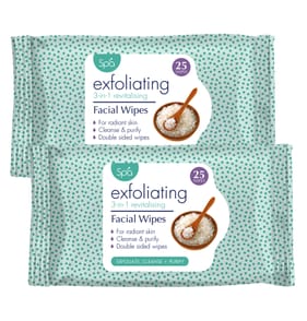 Spa Exfoliating Facial Wipes 25s x2