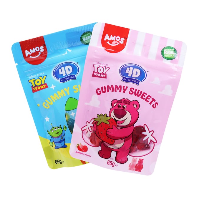 Amos 4D Gummy Sweets 65g - Toy Story Aliens/ Lotso Assorted