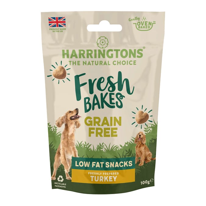 Harringtons Fresh Bakes Grain Free Low Fat Snacks 100g - Turkey