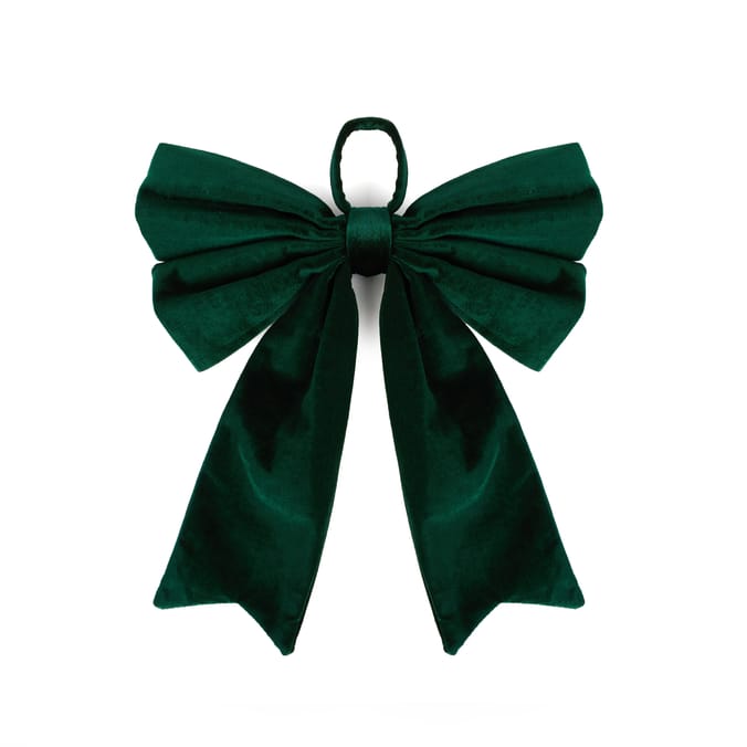 Festive Feeling Alpine Woods Velvet Hanging Christmas Bow