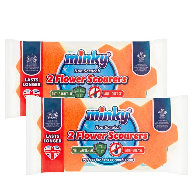 Minky 2 Flower Scourers x2