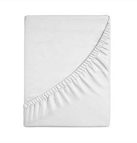 The Threadery White 200 Thread Count Deep Fitted Cotton Percale Sheet - Double