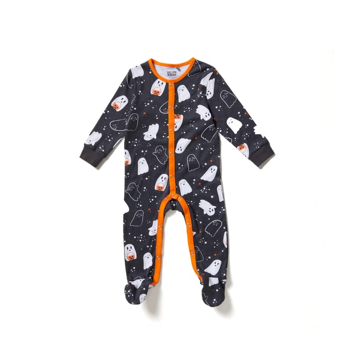 Hallow Scream Ghost Baby Sleepsuit