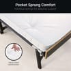 Jay-Be GP80 Grand Folding Bed with e-Pocket Tufted Mattress - Single