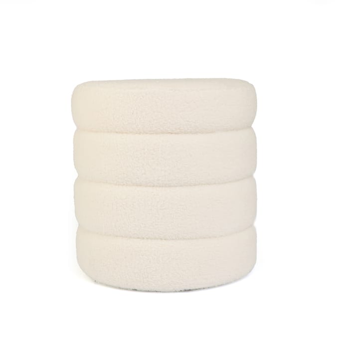 Home Collections Ribbed Boucle Storage Stool