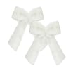 Festive Feeling Gem Bow - Furry White x2