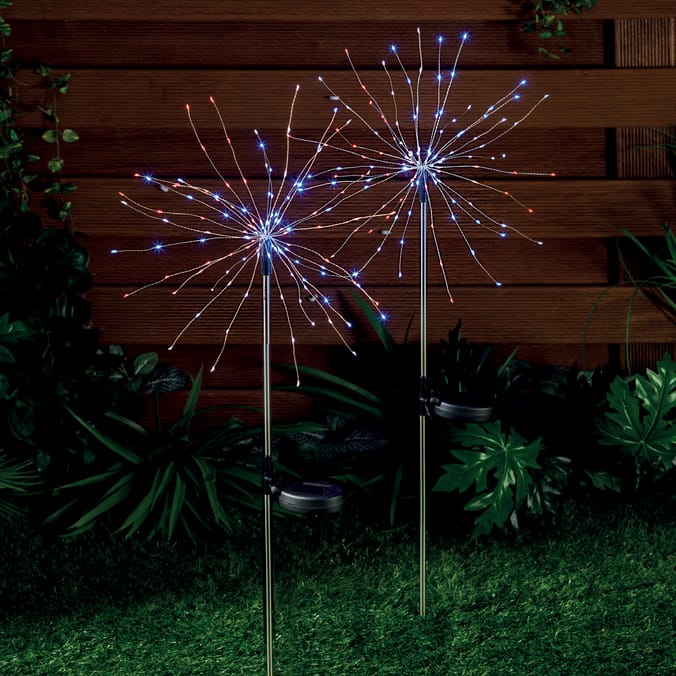 Firefly LED Starburst Solar Stake Light 2 Pack