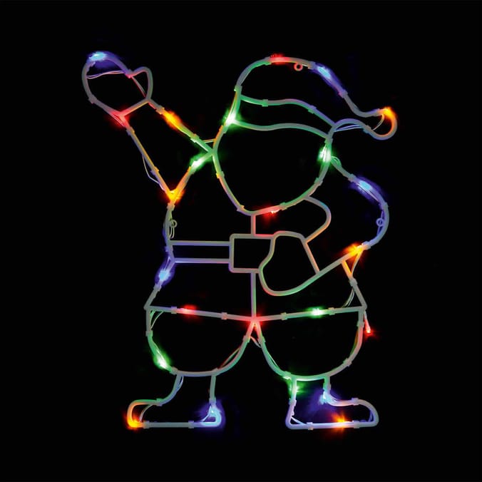 Prestige Battery Operated LED Santa Window Light 27cm