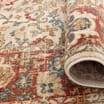 Asiatic Raja Border Runner RA04 - Cream/Red