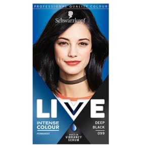 Schwarzkopf Live Intense Colour Black Hair Dye Deep -  Black 099 Permanent