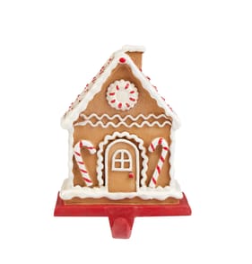 Winter Charm Gingerbread House Stocking Holder