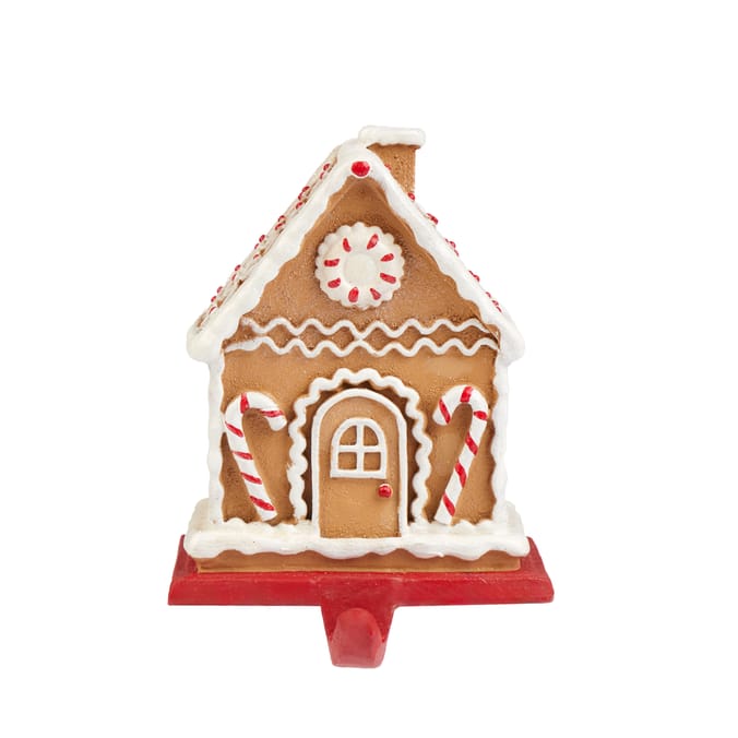 Winter Charm Gingerbread House Stocking Holder