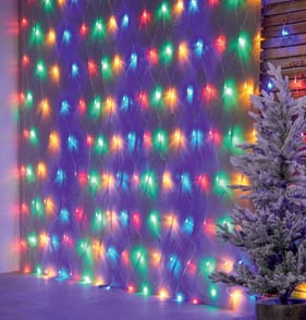  Prestige Mains Operated 200 LED Net String Lights - Multi
