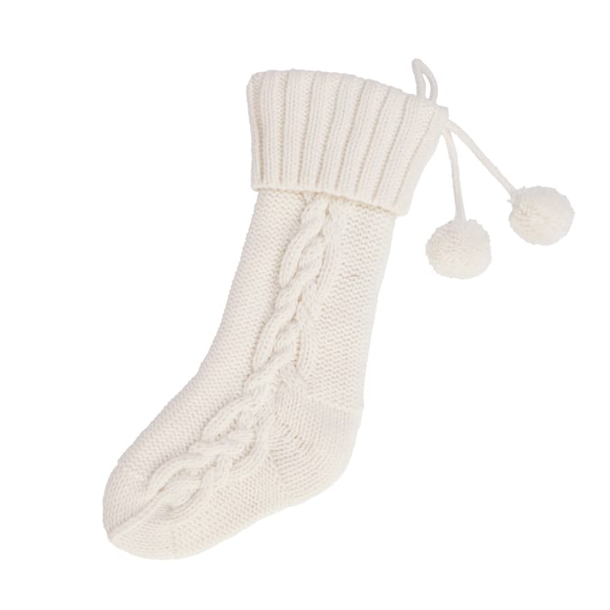 Winter Charm Christmas Chunky Knit Stocking