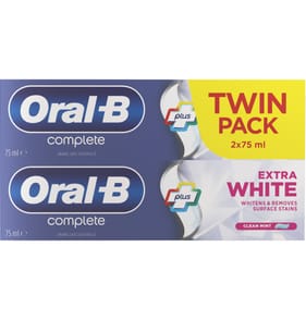 Oral-B Extra White Toothpaste Twin Pack 2 x 75ml