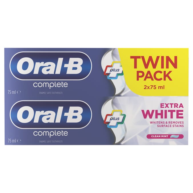 Oral-B Extra White Toothpaste Twin Pack 2 x 75ml