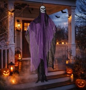 Hallow Scream 7ft Hanging Light Up Ghoul - Skull