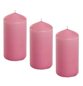  Wickford & Co Scented Small Pillar Candle - Cherry Blossom x3