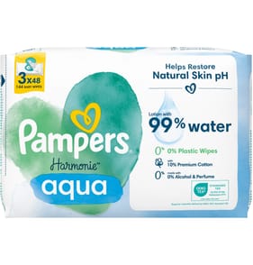 Pampers Harmonie Aqua Baby Wipes 3 Pack