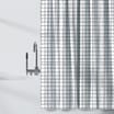 Shower Curtain With Hooks - Checked