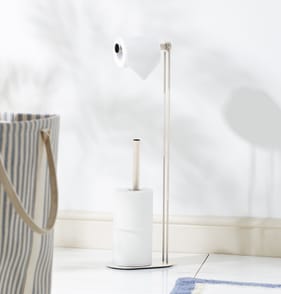 Wire Toilet Roll Holder - Taupe