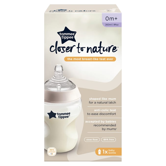 Tommee Tippee Closer To Nature Baby Bottle 0+ Months 260ml
