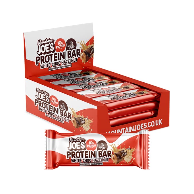 Mountain Joe's White Choc Hazelnut Protein Bars 35g x12