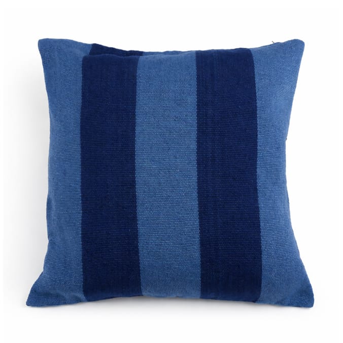 The Outdoor Edit Mediterranean Stripe Cushion - Blue