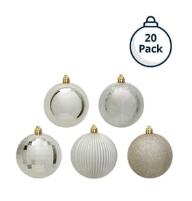 Festive Feeling 8cm Christmas Bauble 20 Pack - Gold