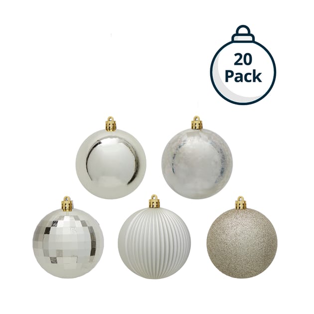 Festive Feeling 8cm Baubles 20 Pack Home Bargains