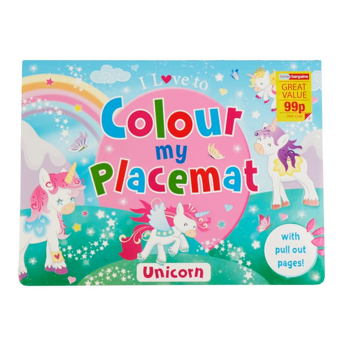 Colour My Placemat - Unicorn