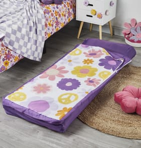 The Kids Edit Inflatable Airbed & Sleeping Bag - Flowers