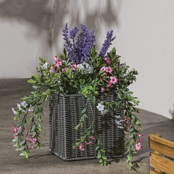 Jardin Artificial Flower In Rattan Planter