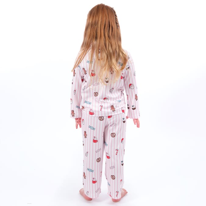 Sleigh Bells By Originals Pink Stripe Pyjamas