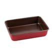 Betty Crocker 22cm Rectangular Non-Stick Coated Carbon Steel Roasting Pan - Red