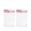 Kitchen Solutions 2 Square Lock Storage Containers 2.3l - Pink