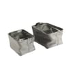 Home Collections Velvet Storage 2 Pack - Grey
