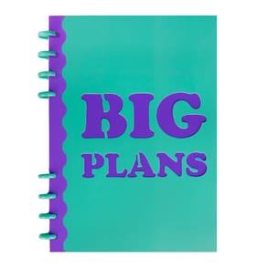 Big Plans A4 Neon Notebook - Blue