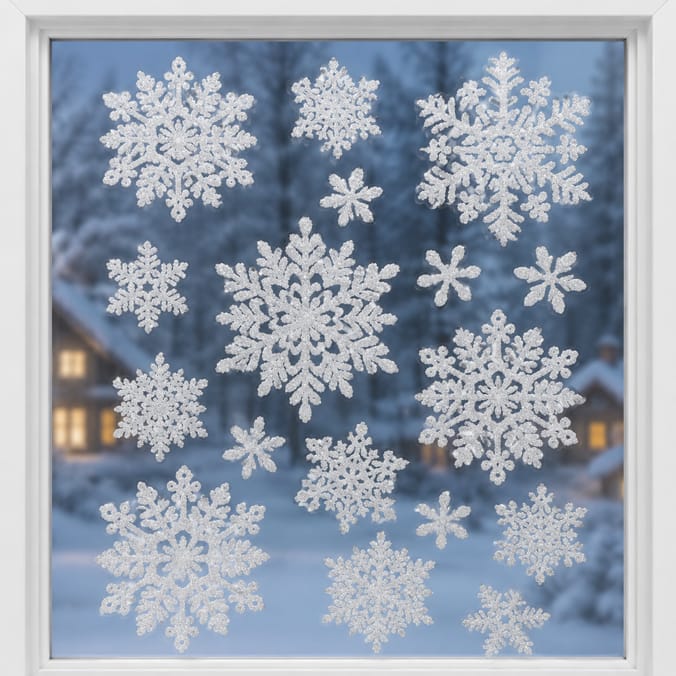 Festive Feeling Christmas Frosty Window Stickers Assorted