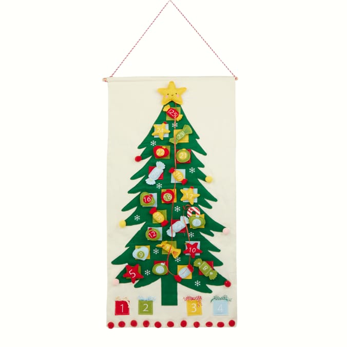 Sleigh Bells Felt Novelty Tree Christmas Advent Calendar