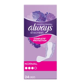  Always Discreet Incontinence Liners Normal 24s