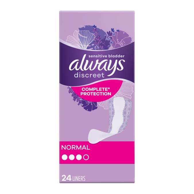  Always Discreet Incontinence Liners Normal 24s