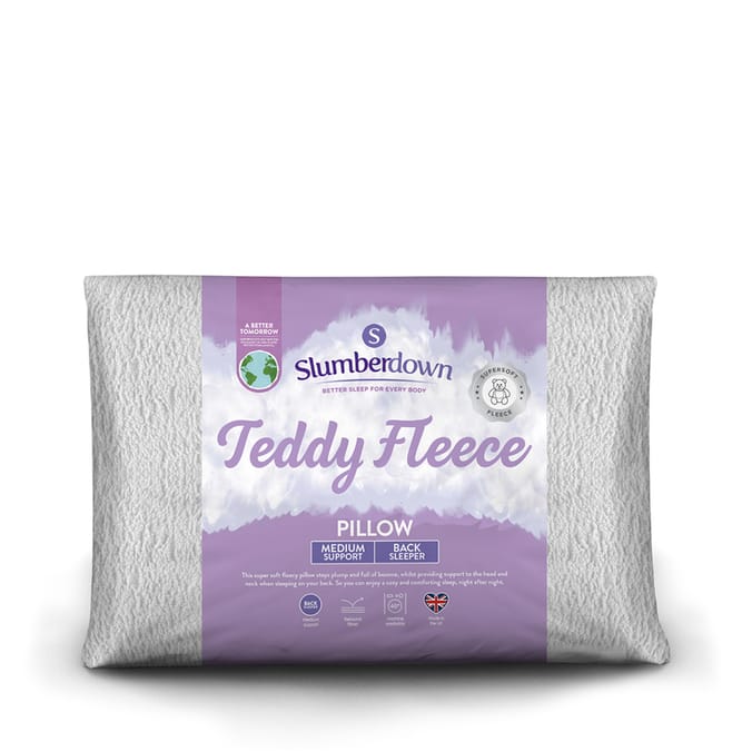 Slumberdown Teddy Fleece Pillow