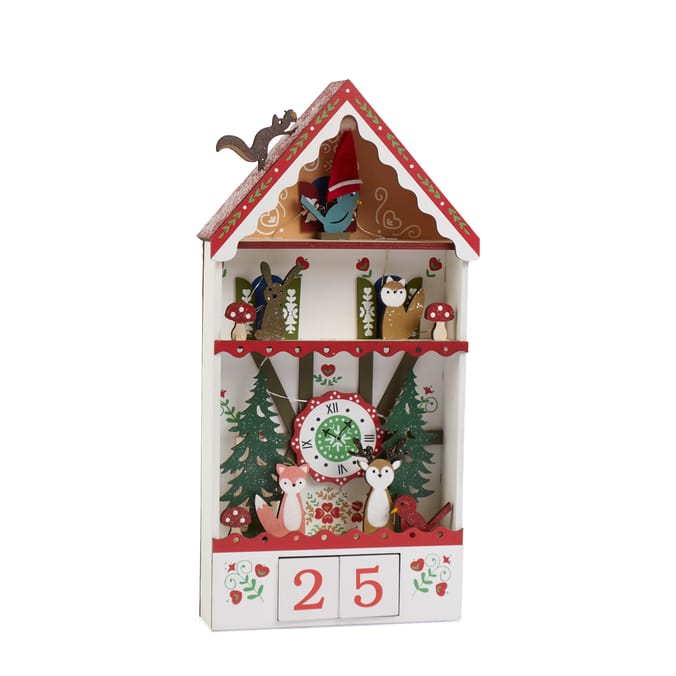 Winter Charm LED Wooden House Christmas Countdown
